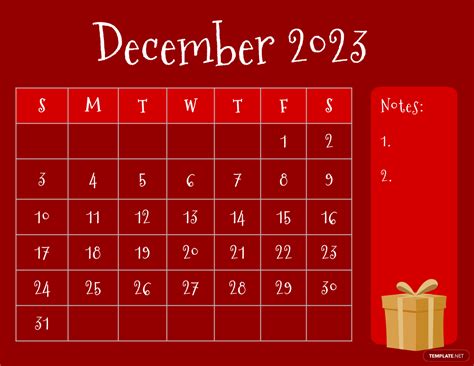 December 2023 Calendar Template In Eps Illustrator  Word Svg