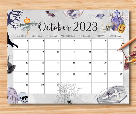 October 2023 Calendar Halloween Get Calendar 2023 Update