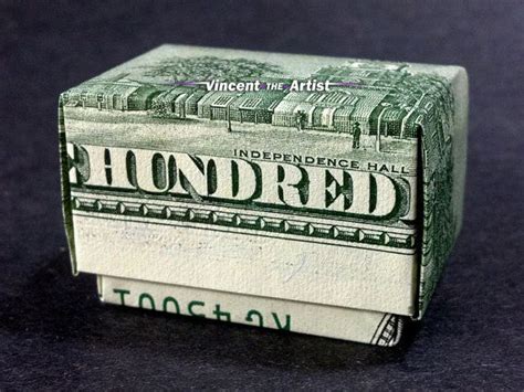 Money Origami T Box Made With Two Hundred Dollar Bills Money
