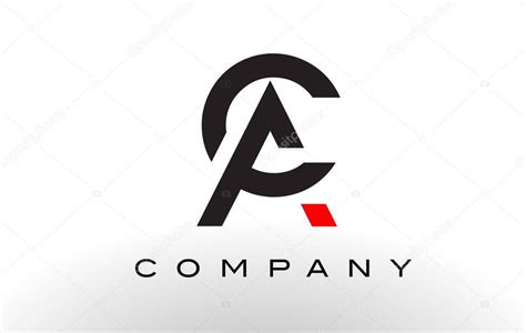 Ac Logo Letter Design Vector With Red And Black Colors Premium Vector