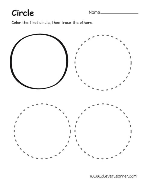 Free Printable Circle Worksheets For Toddlers