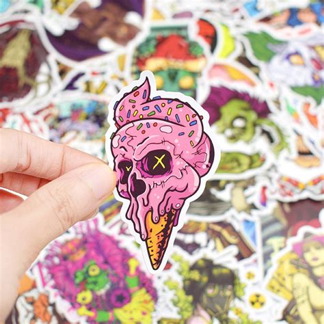 terror rock sticker skeleton dark sexy funny stickers for diy travel stickers buy at a low