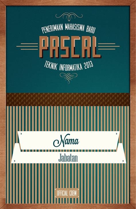 Vintage Cocard Pascal Kartu Nama Desain Kartu
