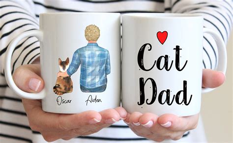 Personalized Cat Dad Mug Cat Dad T Cat Father Mug Cat Etsy