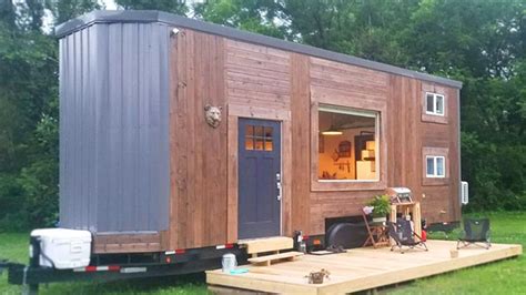 Spacious Bright Custom Shed Roof Style Tiny House Features Two Lofts In