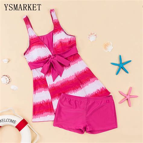 Two Pieces Womens Swimming Suit New Sweet Cute Bowknot Tankini Swimwear Summer Beach Hollow Out