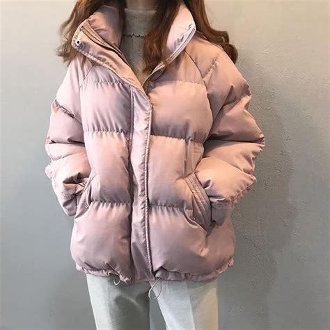 Korean Aesthetic Soft Puffer Jacket Winter Jackets Women Coats