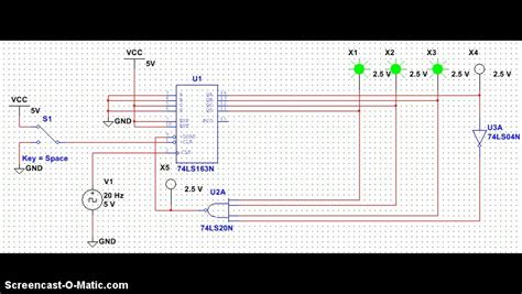 Multisim 74ls163 4 To 14 Counter Youtube