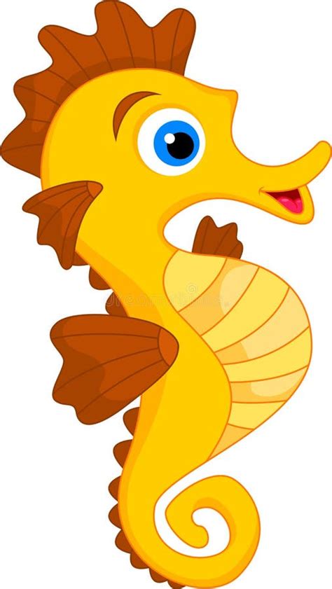 Cute Seahorse Cartoon Stock Vector Illustration Of Drawing 32326964