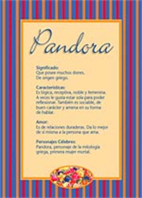 Pandora Significado Del Nombre Pandora Nombres Y Significados My XXX