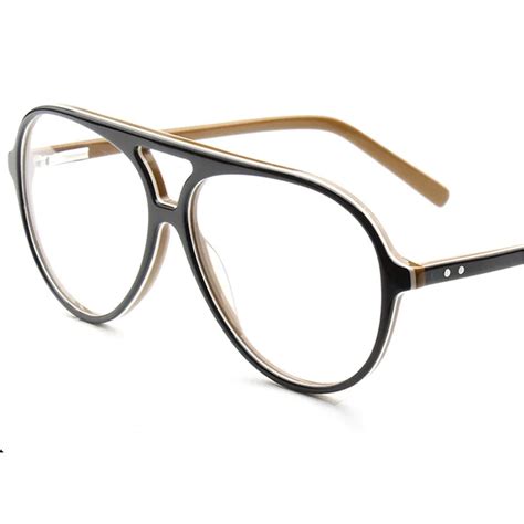 Mincl Eyeglasses Frame Optical Acetate Glasses Oversize Spectacles Frame Lager Full Black Frame