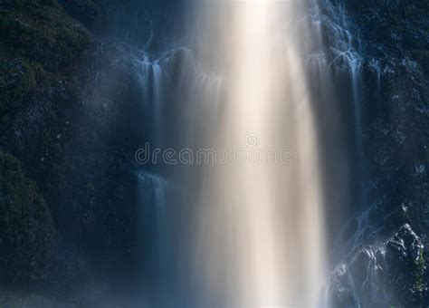 Dramatic Waterfall Of Bridal Veil Falls In Keystone Canyon Stock Photo