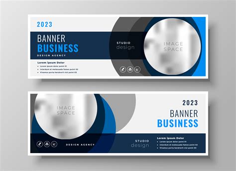 Abstract Circle Business Banners Modern Template Download Free Vector