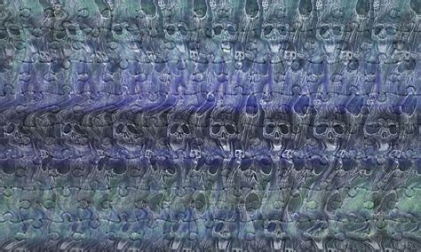 Skull Stereogram Creepy Horror Magic Eye 120 Piece Etsy Canada