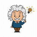 Albert Einstein Cartoon Character Has Idea 7642087 Vector Art at Vecteezy