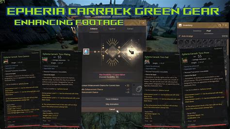 Black Desert Online SEA Epheria Carrack Green Gear Enhancing Footage