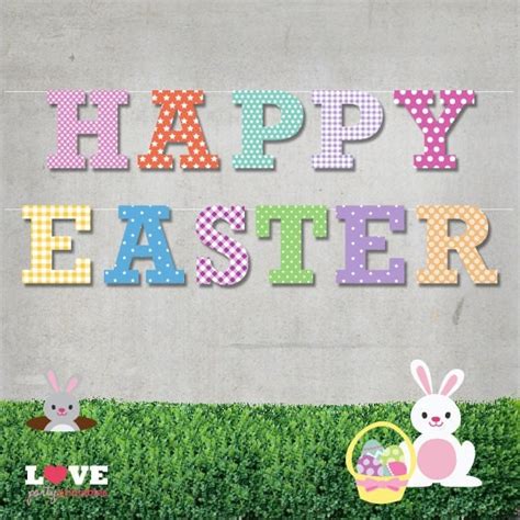 Happy Easter Patterned Letter Printable By Lovepartyprintables