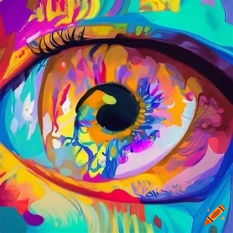 Artistic Representation Of Poly Feminine Eyes