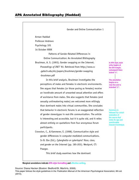 Sample Paper Apa Format 6th Edition Examples Papers