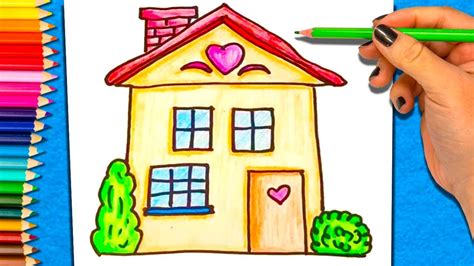 Como Dibujar Y Colorear Una Casa Aprender A Colorear Casa Youtube