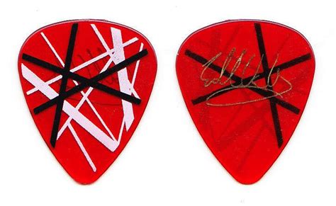 Eddie Van Halen Signature Frankenstrat Clear Red Guitar Pick 2004