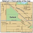 Turlock California Street Map 0680812