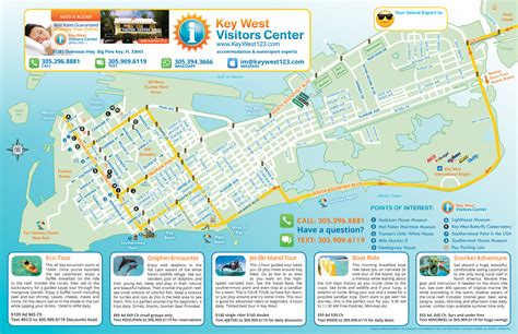 Key West Tourist Map United States Map