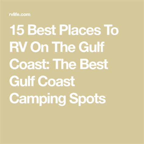 The rv / camping site at lou's campsite moondance on the gulf can't be beat as far as location goes. 15 Best Places To RV On The Gulf Coast: The Best Gulf ...