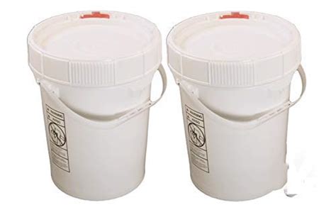 5 Gallon White Bpa Free Durable Food Grade Bucket With Screw Lid All