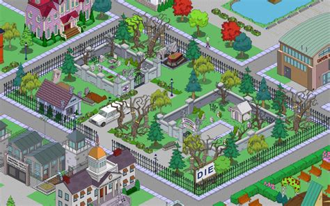 Cemetery Springfield Simpsons Springfield Tapped Out The Simpsons