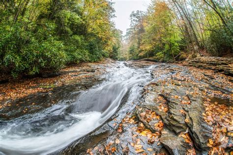 Orndorff cabin is nestled at the bottom of a graceful slope in sugarloaf mountain. Fall in Ohiopyle State Park