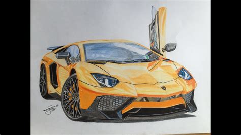 Lamborghini Aventador Sv Drawing By Jh Drawings Lambosketch Youtube