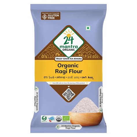 24 Mantra Organic Ragi Flourfinger Milletnachni Flour 500gms Pack