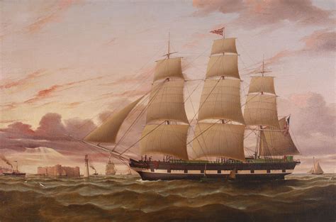 The American Ship Excelsior Arriving At Liverpool At Sunset English