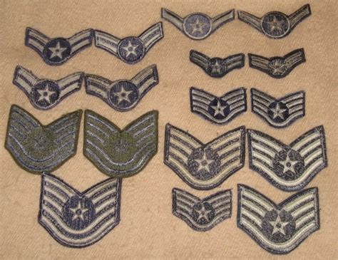 Lot Vintage Us Air Force Usaf Rank Patches Insignia