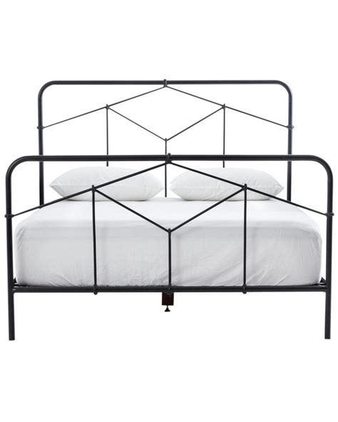 Piper Vintage Black Iron King Platform Bed Bed Linens Luxury Iron