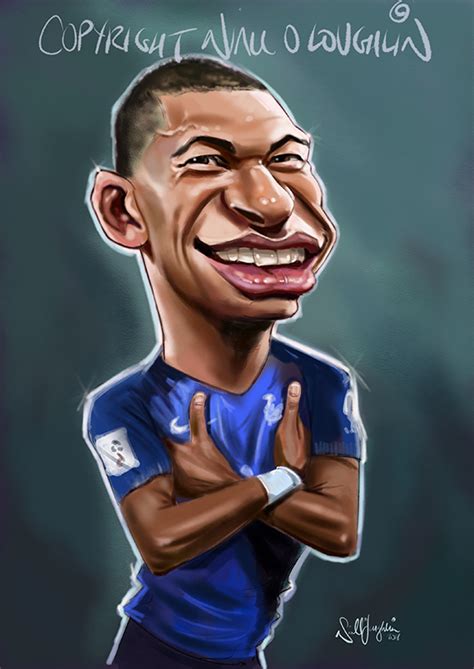 Kylian Mbappe Caricature Caricatures