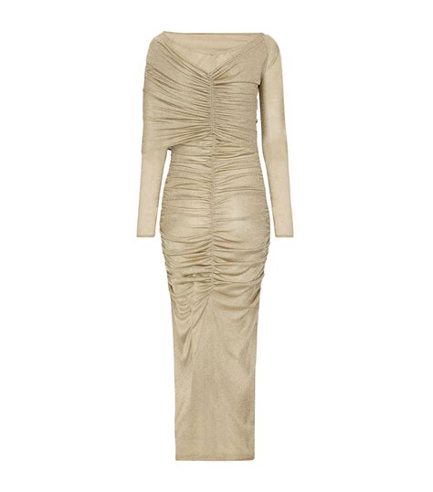 Womens Dolce And Gabbana Multi Ruched Midi Dress Harrods Uk