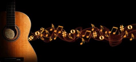 Guitar Music Bokeh Flame Header Banner Wallpaper Background