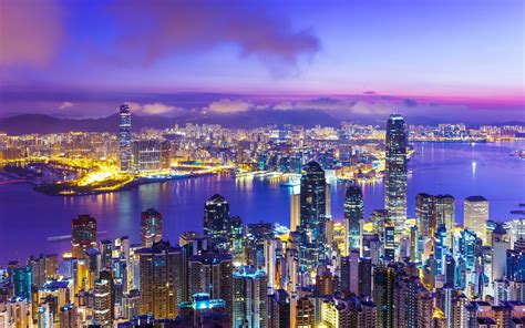 Hong Kong Night Skyline Wallpapers Top Free Hong Kong Night Skyline