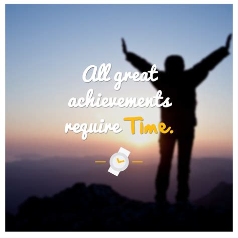 Qoute All Great Achievements Require Time All About Time Achievement