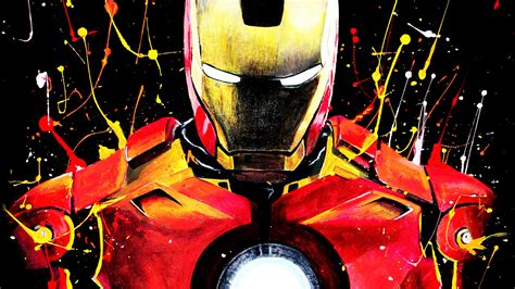 Iron Man Color Paint Art Wallpaperhd Superheroes Wallpapers4k