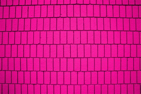 Hot Pink Brick Wall Texture With Vertical Bricks Picture Free