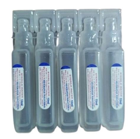 10 Ml Sterile Water For Injection At Best Price In Kolkata Pri Health