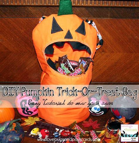 Diy How To Sew Your Own Halloween Trick Or Treat Bags Trick Or