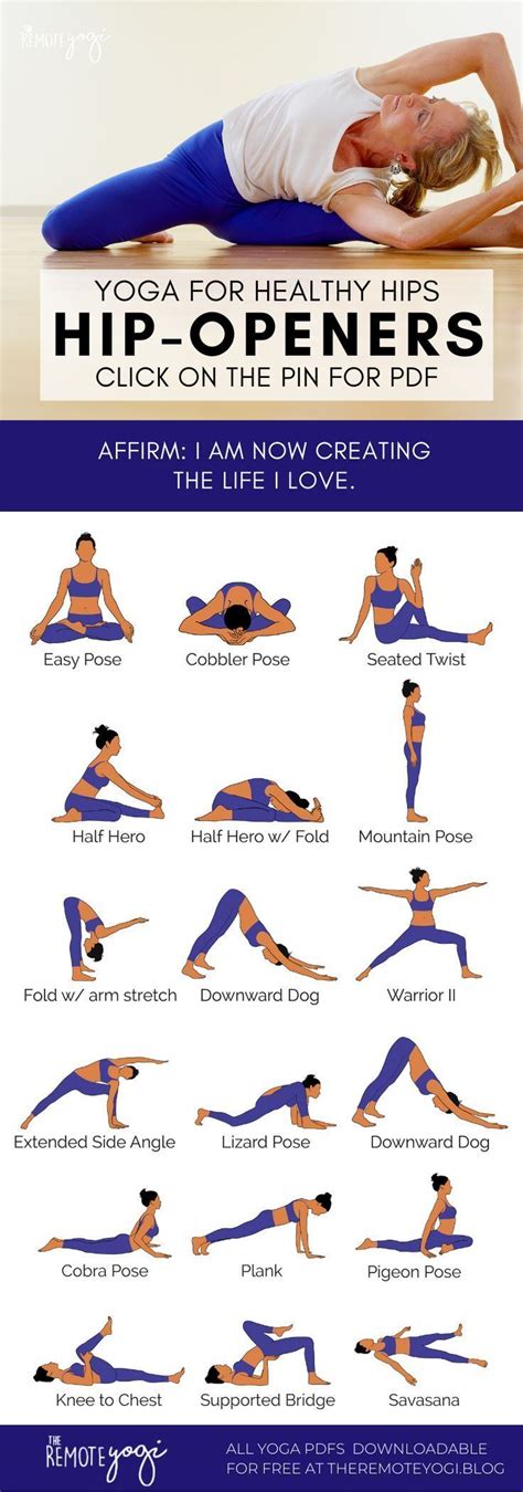 Hip Opening Yoga Flow Sequence Pdf Free Printable Download Hip Opening Yoga Yoga Flow
