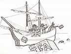 Boston Tea Party Drawings Sketch Coloring Page - Coloring Home