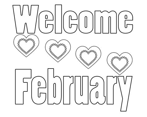 See more ideas about coloring pages, valentine coloring pages, valentine coloring. Welcome February Coloring Pages | Coloring pages ...