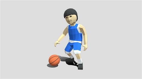 Low Poly Basketball Player Dribble Animation Buy Royalty Free 3d