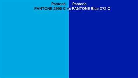 Pantone 2995 C Vs Pantone Blue 072 C Side By Side Comparison